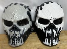 Dos máscaras tácticas de paintball de airsoft protección facial completa esqueleto exterior segunda mano  Embacar hacia Argentina