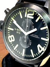 Relógio masculino U-Boat 363 IFO cronógrafo quartzo canhoto 52mm mostrador preto pulseira de couro, usado comprar usado  Enviando para Brazil