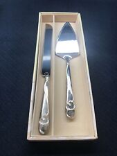 Lenox Forevermore Vtg Wedding Cake 2 Piece Silverplated Server Set Heart Knife for sale  Shipping to South Africa