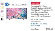 Samsung qn75q60bdf uhd for sale  Newport Coast