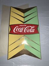 1960’s Original New Old Stock Coca Cola Fishtail Decal Sign 13” By 7”, used for sale  Shipping to South Africa
