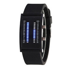 Relógios LED binários luxo formato retangular luz azul relógio digital esportivo masculino comprar usado  Enviando para Brazil
