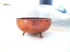 Beautiful Vintage Copper Hand Hammered Bowl On Feet for sale  Shipping to South Africa