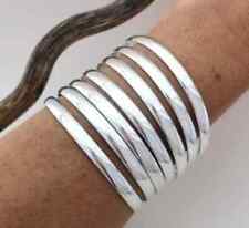 Set of 7 Bangles 925 Sterling Silver Half Round Bangles Handmade Bangle for sale  Shipping to South Africa