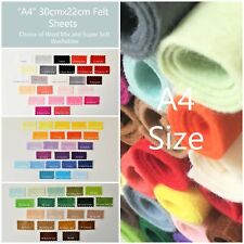 Feltro lavável Wool Mix and Like Soft Feel | 70+ cores | 30cmx22cm tamanho "A4"   comprar usado  Enviando para Brazil