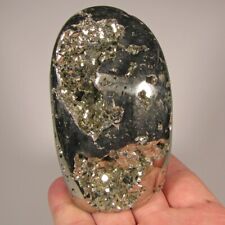 Piedra de exhibición de pie de forma libre de cristal pulido de pirita de 3,5" - Perú - 1 lb. segunda mano  Embacar hacia Argentina