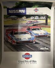 IMSA 1993 Nissan Sports Car Racing Mid Ohio pista póster de evento segunda mano  Embacar hacia Argentina