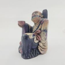 Vintage Colorful Asian Oriental Man carved from Soap Stone 5" Tall Signed for sale  Shipping to South Africa