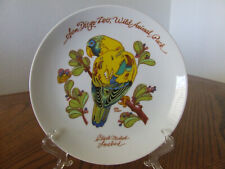 San Diego Zoo Souvenir Plate, Wild Animal Park, Black Masked Lovebird, Excellent for sale  Shipping to South Africa