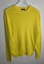 J. Lindeberg Romulus Semi Structure jumper  M VGC waffle knit yellow cotton blnd for sale  Shipping to South Africa