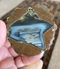 BEAUTIFUL THUNDER EGG (RHYOLITE) HEALING STONE/GEODE ONE SIDE POLISHED AS FOUND for sale  Shipping to South Africa