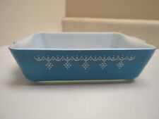 Used, 9.5" Pyrex Snowflake Garland 1.5Qt Blue & White Ovenware Dish for sale  Shipping to South Africa