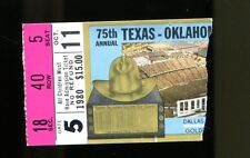 1980 Texas Longhorns vs Oklahoma Sooners Boleto Red River Shootout 29566 segunda mano  Embacar hacia Argentina