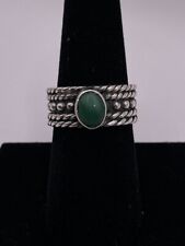 Sterling Silver Mexico 925 TE-43 Roped Turquoise Ring (8.8g) for sale  Shipping to South Africa