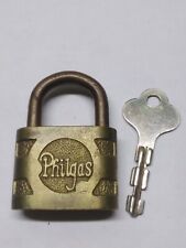 Cadeado antigo Philgas Phillips 66 latão com chave funciona, usado comprar usado  Enviando para Brazil