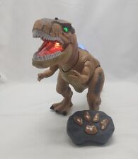 Juguete electrónico de control remoto de dinosaurios T-Rex de radiocontrol marrón juguete de dinosaurio 18"" de largo segunda mano  Embacar hacia Argentina