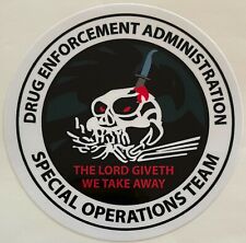 Drug Enforcement Administration Special Operations Team Sticker Waterproof D482 for sale  Shipping to South Africa
