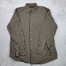 Camisa Zanella Para Hombre XXL Marrón Negro Gingham Vestido a Cuadros Oxford Italia Adulto 2XL segunda mano  Embacar hacia Argentina