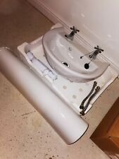 Bathroom sink with Pedestal, Taps, waste pipes and plugs.  for sale  Shipping to South Africa