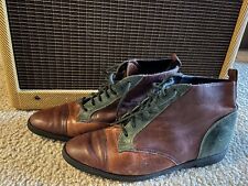 Botines vintage Hush Puppies talla 8,5 M Cottagecore marrón verde grunge segunda mano  Embacar hacia Argentina