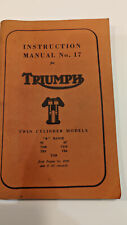 Triumph motorcycles instructio for sale  STOKE-ON-TRENT
