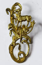 Vintage Metal Gold Lama Wall Decor Fence Gate Top  Llama 13"x6", used for sale  Shipping to South Africa