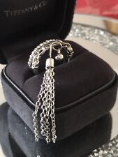 STUNNING DANGLE TASSEL CHARM BAND STYLE ADJUSTABLE RING SILVER TONE RING M/L for sale  EPPING