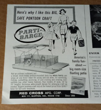 1962 print ad -Parti-Barge pontoon floating patio Red Cross Mfg Bluffton Indiana for sale  Shipping to South Africa