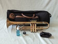 Vintage Getzen 90 Deluxe Trompete Elkhorn Sem Bocal Com Estojo Pátina, usado comprar usado  Enviando para Brazil