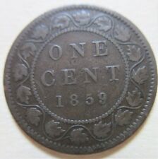 1859 Canada Large Cent Coin. Large Penny Victoria 1p 1c (C512R-R1) na sprzedaż  Wysyłka do Poland