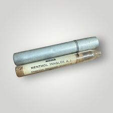 Dispositivo médico inalador de mentol vintage da década de 1930 + estojo American Druggists Syndicate, usado comprar usado  Enviando para Brazil