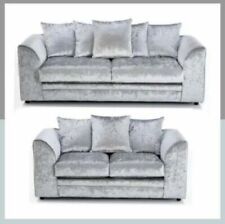 Crushed velvet sofa for sale  BIRMINGHAM