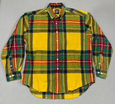 Camisa masculina GAP flanela botão para baixo arco-íris xadrez colarinho GG pesada vintage comprar usado  Enviando para Brazil