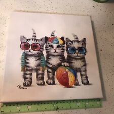 Kittens artworkcanvas wall for sale  Cicero