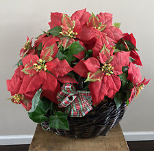 Christmas poinsettia faux for sale  Fort Wayne