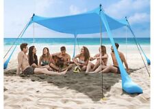Commouds 4 Pole Sandbag Beach Sun Canopy 4-6 pessoas. 10 x 10., usado comprar usado  Enviando para Brazil