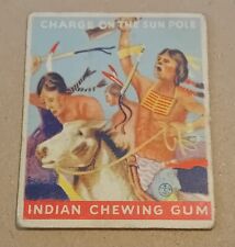 c. 1933 Goudey Gum Co Indian Gum Romanic America Trade Card 163 Sun Pole Charge for sale  Shipping to South Africa