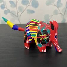 Used, Handcrafted Armadillo Alebrije Wood Carved Figurine for sale  Shipping to South Africa