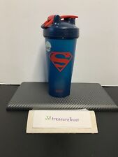 Blue & Red Superman 28 Oz Blender Bottle W/ Screw Top Drink Spout Lid Pre-Owned for sale  Shipping to South Africa
