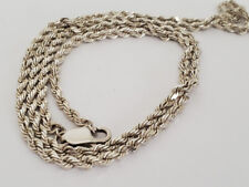 Sterling Silver Classic Twist Rope Design Necklace - 30" - 1/8" Wide for sale  Shipping to South Africa