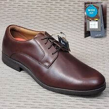 M&S AIRFLEX Real LEATHER Lace-Up DERBY SHOES ~ Size 10 WIDE ~ Brown (imperfect) for sale  Shipping to South Africa