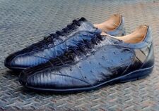 MEZLAN "HAVI" Masculino Preto Crocodilo Genuíno • Avestruz • Sapatos Lagarto tamanho 11,5 M comprar usado  Enviando para Brazil