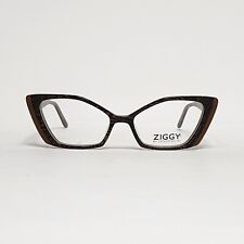 Usado, Óculos de olho de gato geométrico exclusivo feminino Ziggy 1379 em padrão marrom | 51mm comprar usado  Enviando para Brazil