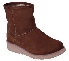 NWOB Skechers Cabin Fever Keepsakes Brown Suede Wedge Mid Calf Boots Womans 10, used for sale  Shipping to South Africa