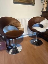 Pair cowhide stools for sale  PETERBOROUGH