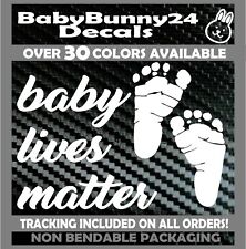 Baby Lives Matter unborn Pro Life calcomanía de vinilo pegatina coche camión minivan furgoneta segunda mano  Embacar hacia Argentina