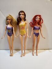Lote de 3 bonecas princesa Disney Water Play Belle Rapunzel Ariel comprar usado  Enviando para Brazil
