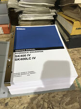 Kobelco SK400-IV, SK400LC-IV Hydraulic Excavator Repair Shop Service Manual for sale  Fort Wayne