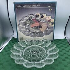 Bandeja vintage de cristal Happening Egg Relish Indiana Hob Nail 11"" comprar usado  Enviando para Brazil