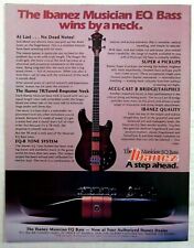 1979 IBANEZ Musician EQ Bass "A Step Ahead" Guitar Player Magazine Ad for sale  Shipping to Canada